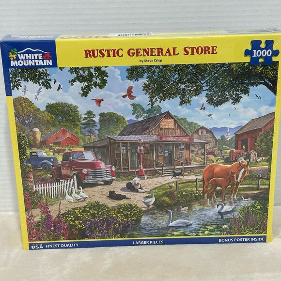 White Mountain Jigsaw Puzzle Rustic General Store by Steve Crisp 1000 piece - Picture 1 of 8